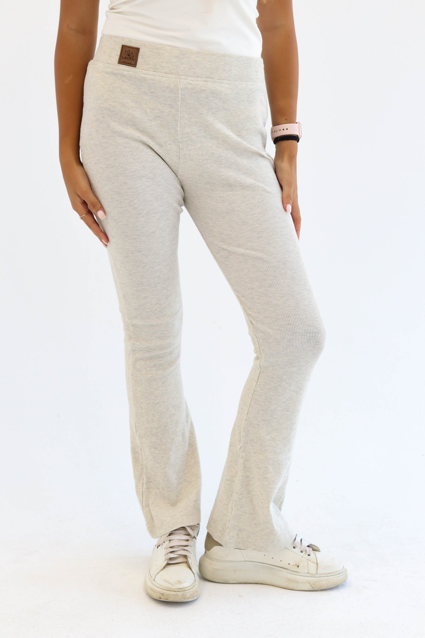 Greyish Flared Pants - Short Length