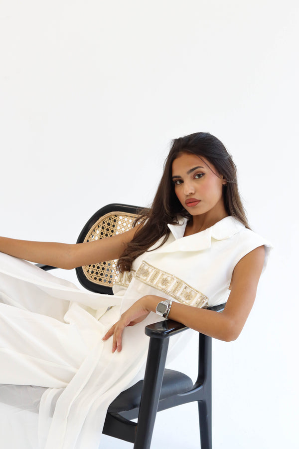 Golden Aura vest - Offwhite