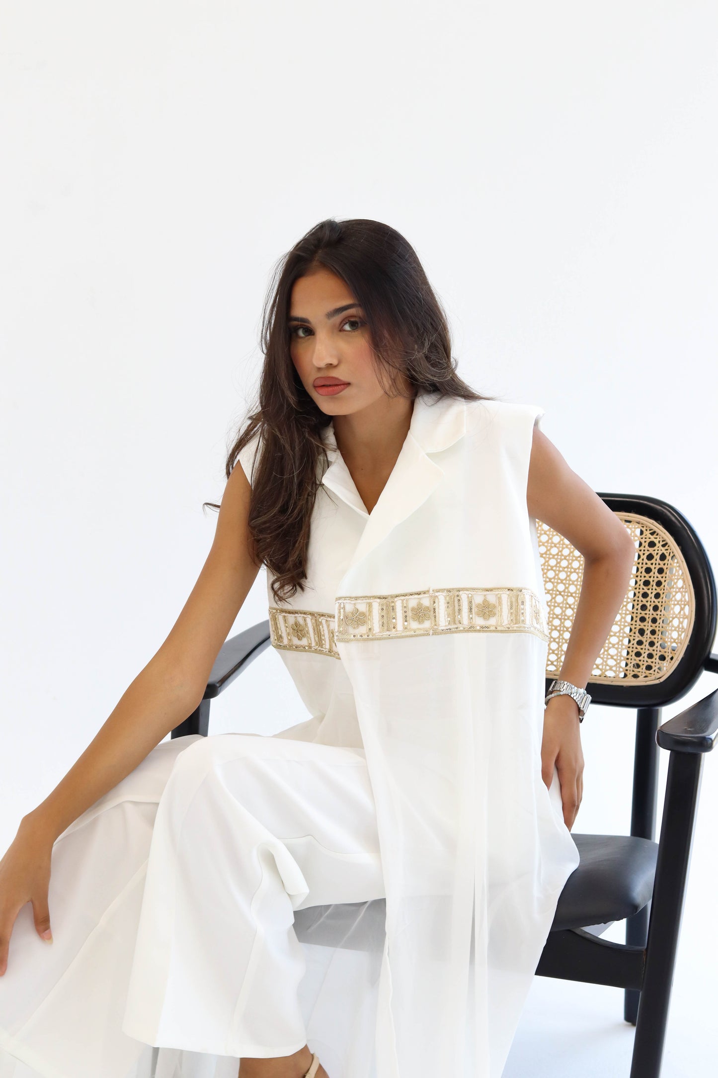 Golden Aura vest - Offwhite