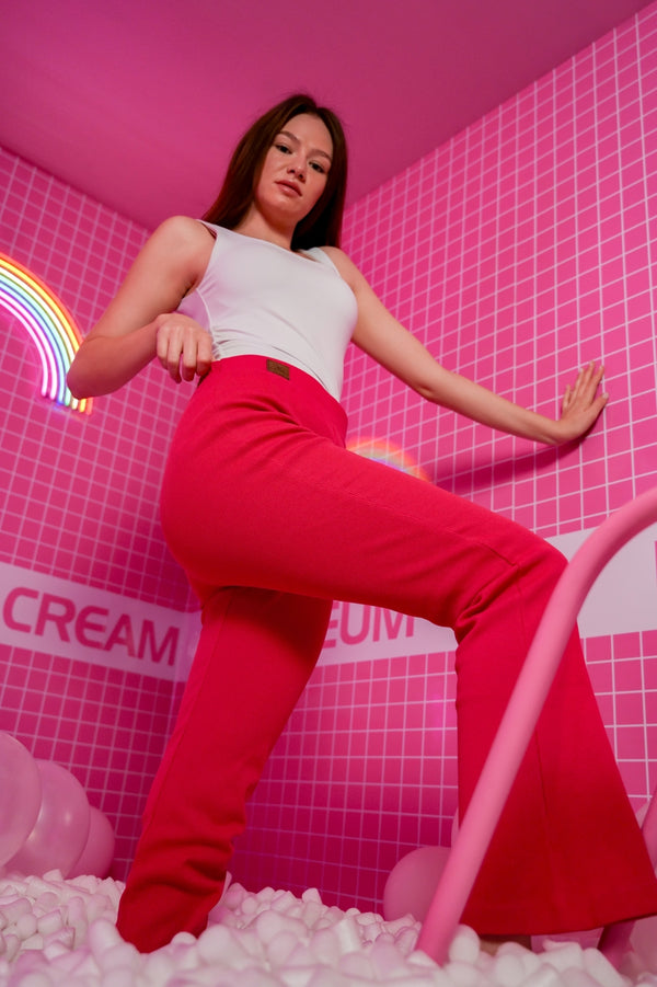 Fuschia Flared pants