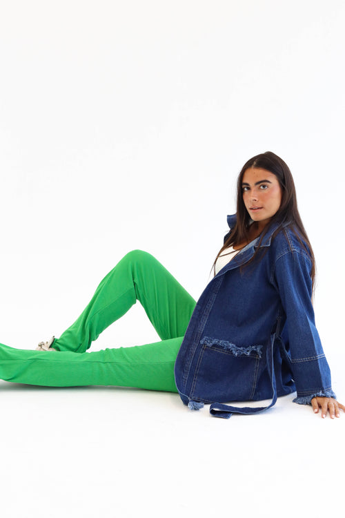 Green Flared Pants — alternate view
