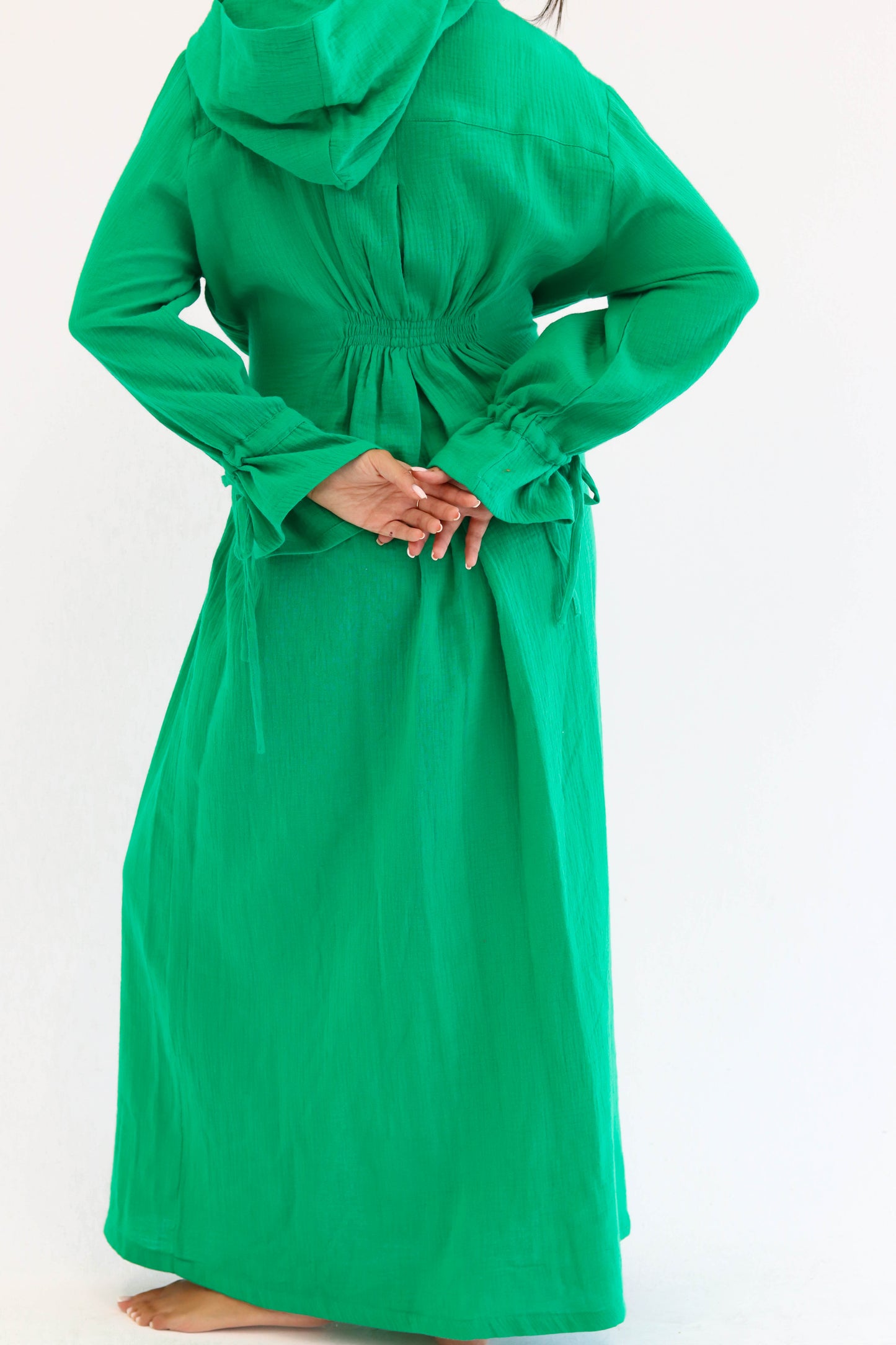 Buttoned Bliss Dress -Green