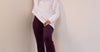 Dark purple flared pants