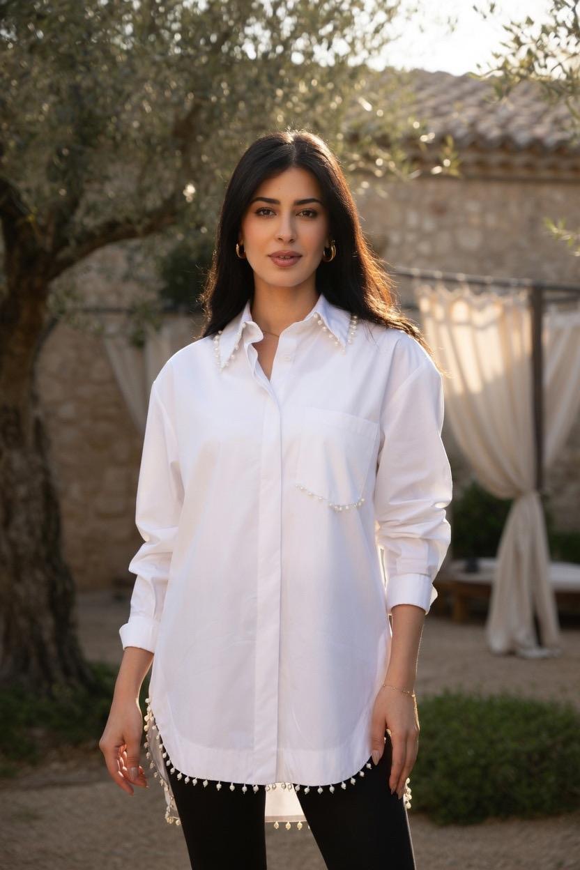 Pearly perfection shirt in White