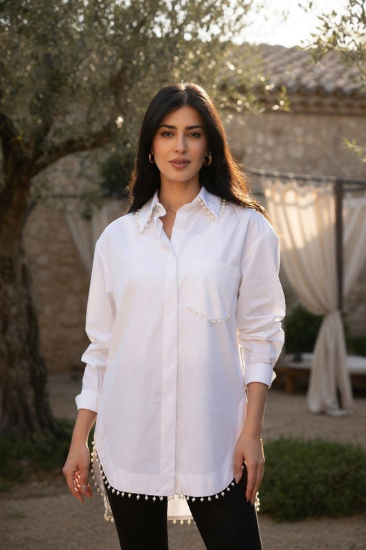 Pearly perfection shirt in White