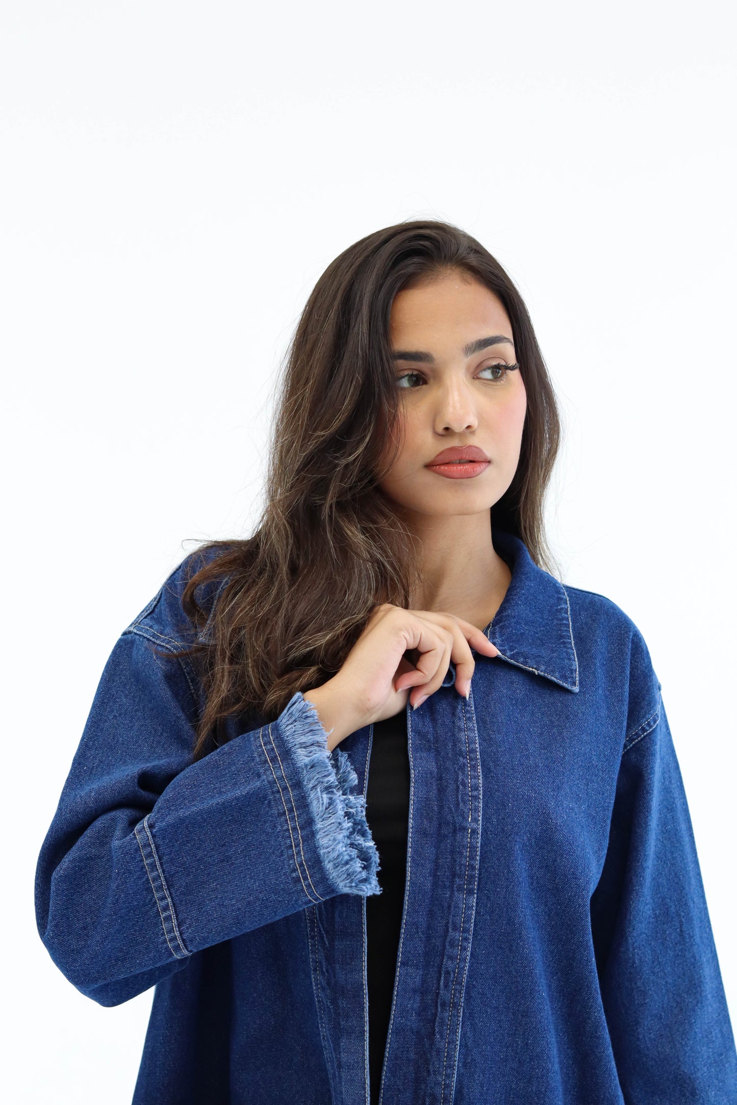 Fringes Denim Jacket in Blue