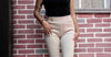 Beige Extra flared pants