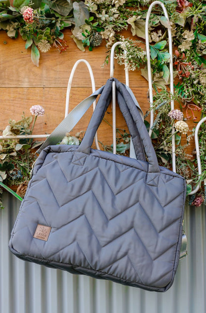 Grey Box Puffer bag