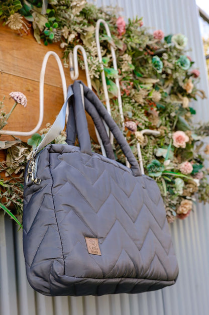Grey Box Puffer bag
