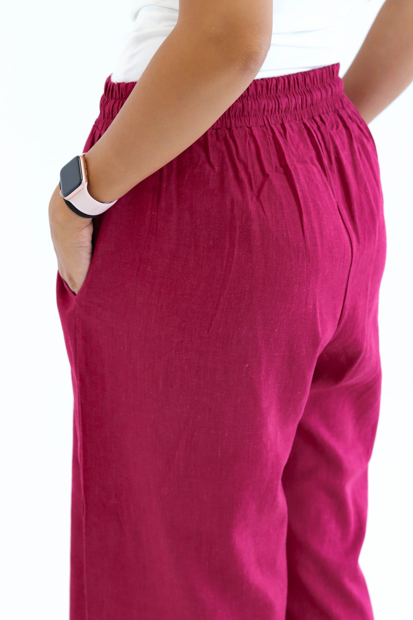 Wine Red Earthy Linen set