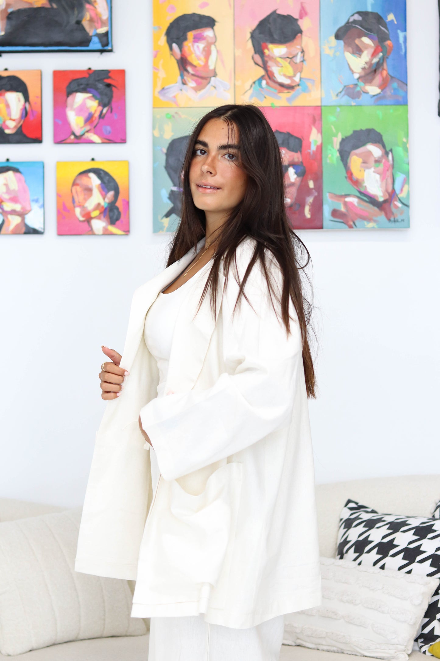 Beige Earthy Linen set