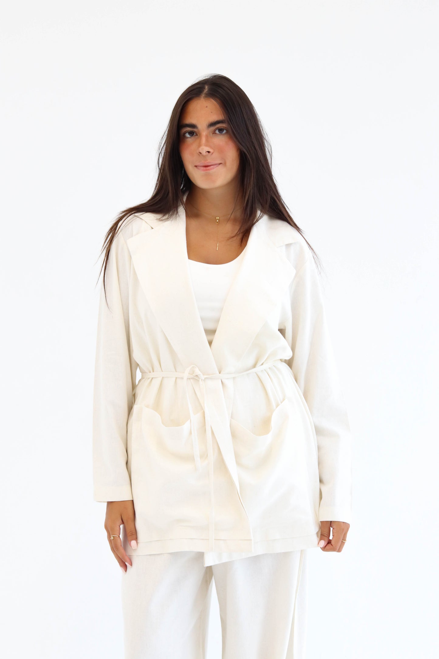 Beige Earthy Linen set