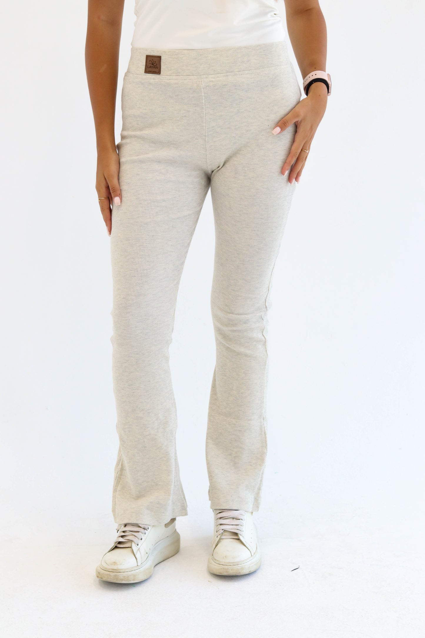 Greyish Flared Pants - Short Length