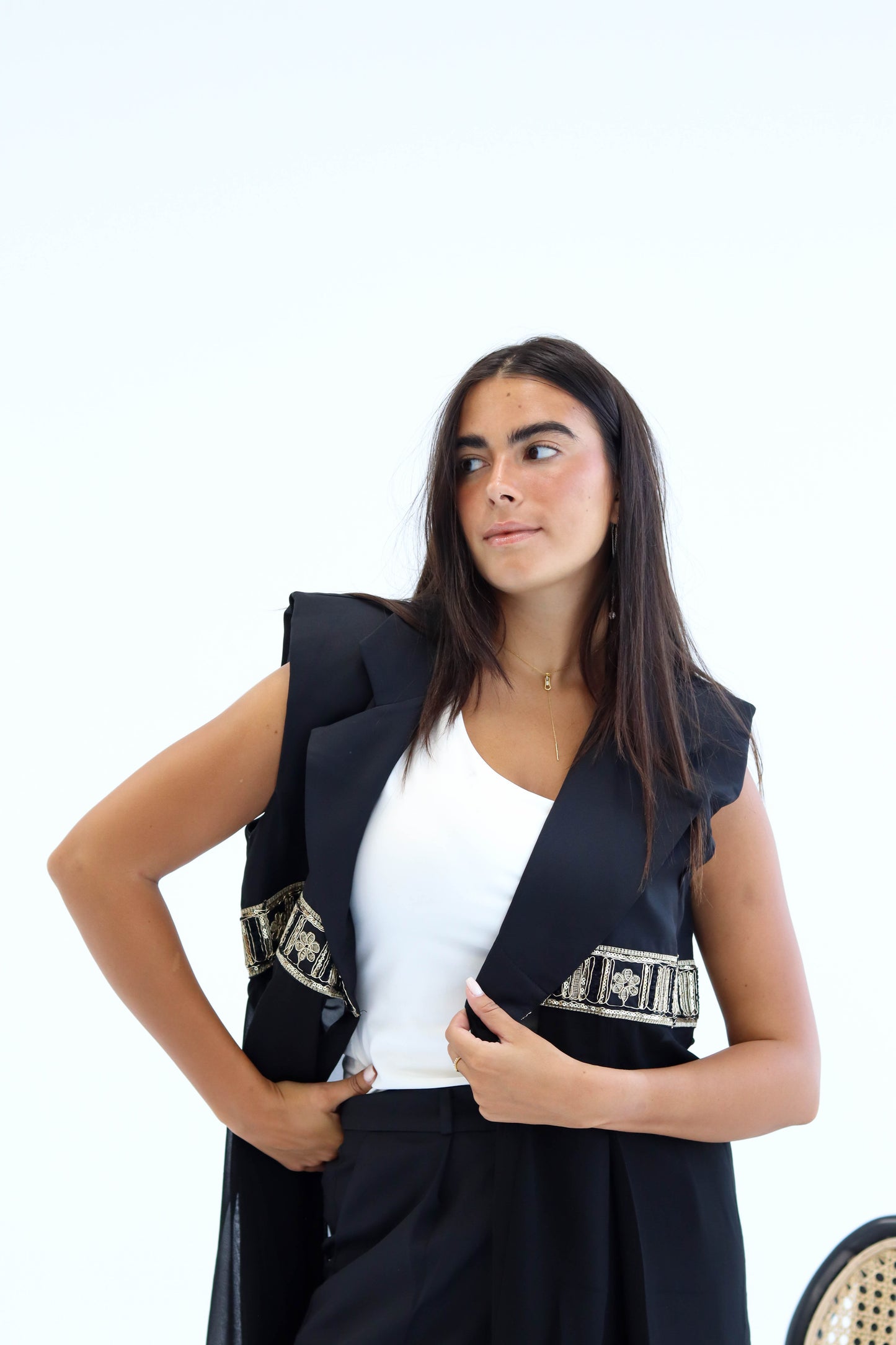 Golden Aura Vest -Black