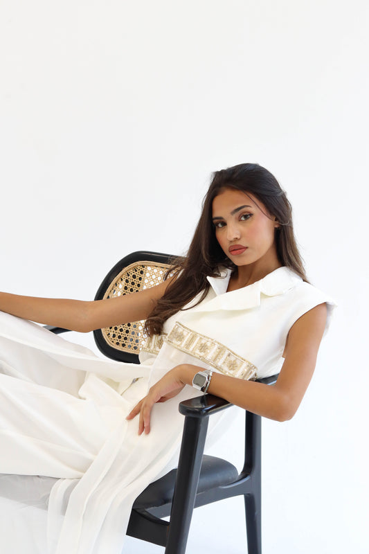 Golden Aura vest - Offwhite