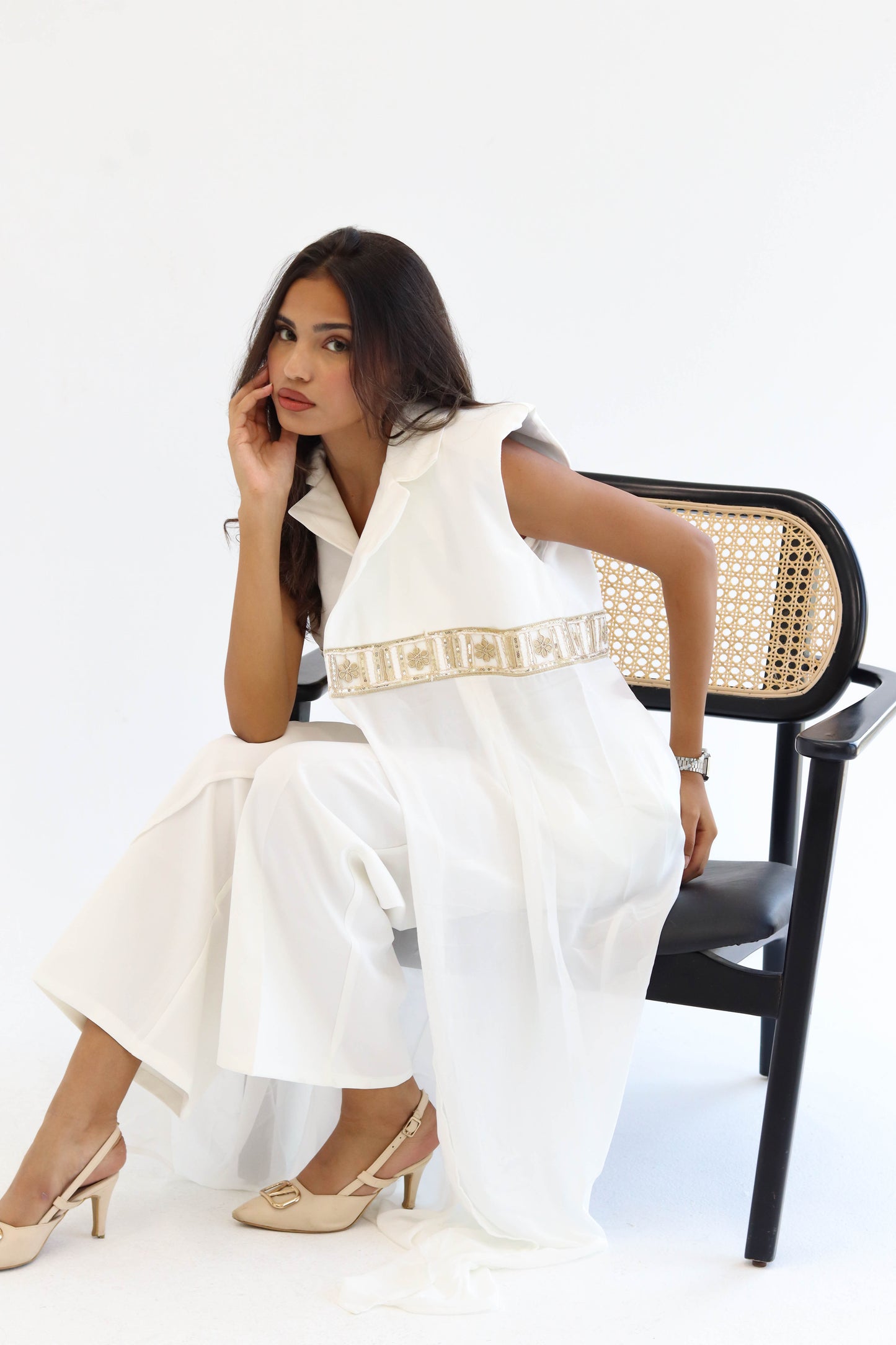 Golden Aura vest - Offwhite